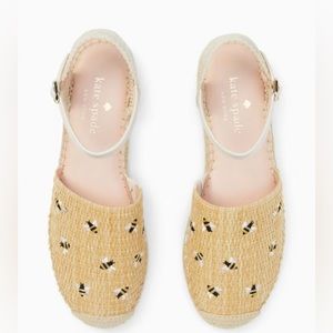 Kate spade Bonnie bee straw flats 6.5